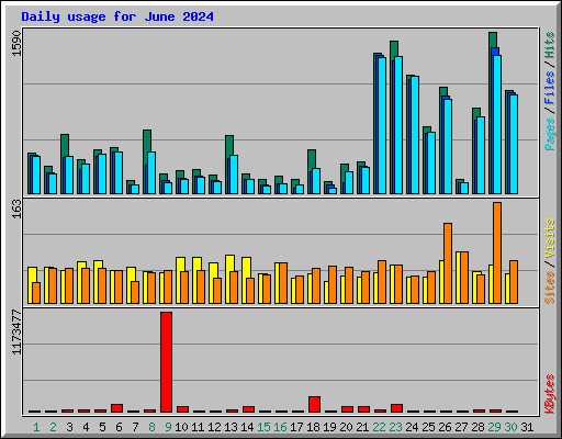 Daily usage for June 2024