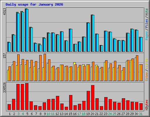 Daily usage for January 2026