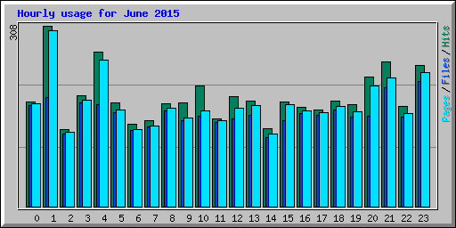 Hourly usage for June 2015