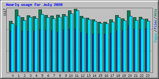Hourly usage for July 2020