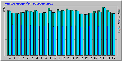 Hourly usage for October 2021