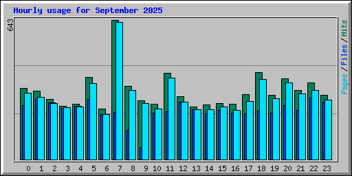 Hourly usage for September 2025