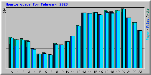 Hourly usage for February 2026