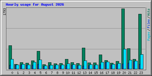 Hourly usage for August 2026